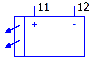 2 symbol elektryczny czujnik optyczny nadajnik